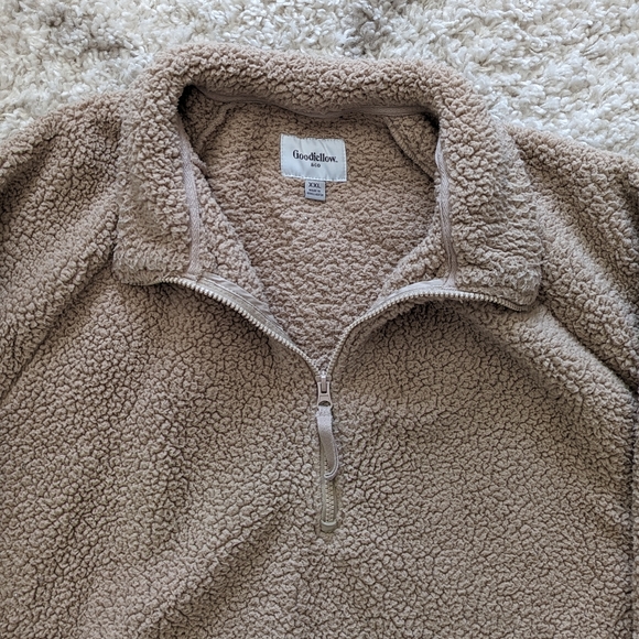 Goodfellow & Co Tan Sherpa Quarter-Zip - XXL - Picture 3 of 4